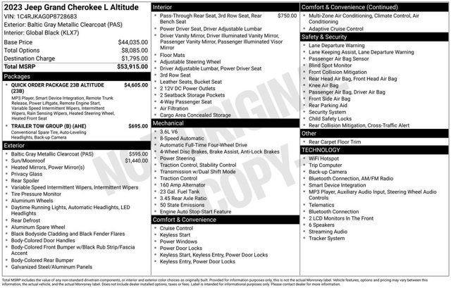 2023 Jeep Grand Cherokee L Altitude