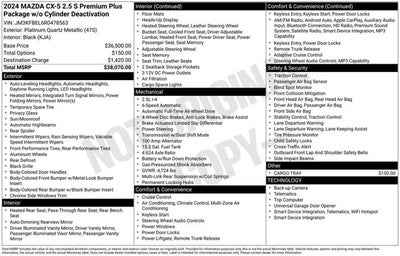 2024 Mazda Mazda CX-5 2.5 S Premium Plus Package