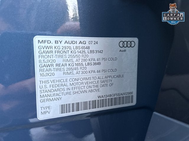2025 Audi Q6 e-tron Prestige