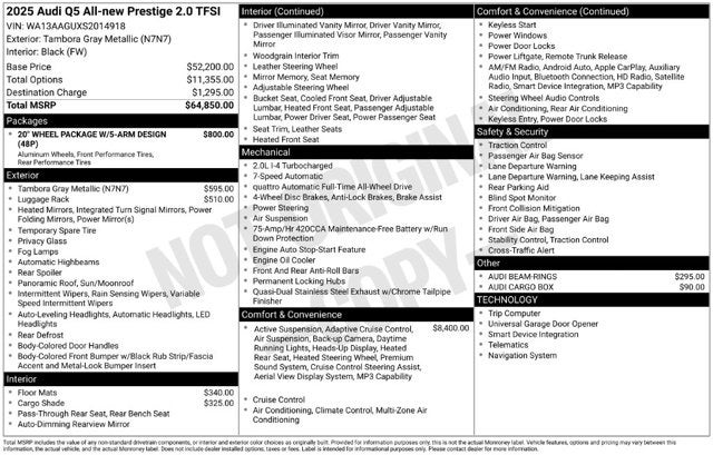 2025 Audi Q5 Prestige