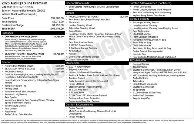 2025 Audi Q3 S line Premium