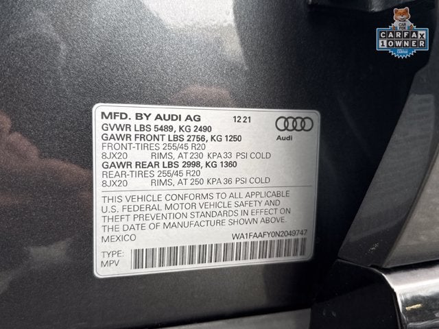2022 Audi Q5 S line Prestige