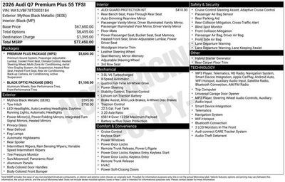 2026 Audi Q7 Premium Plus