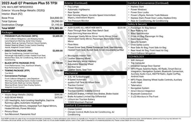 2023 Audi Q7 Premium Plus