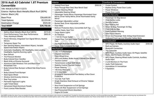 2016 Audi A3 1.8T Premium