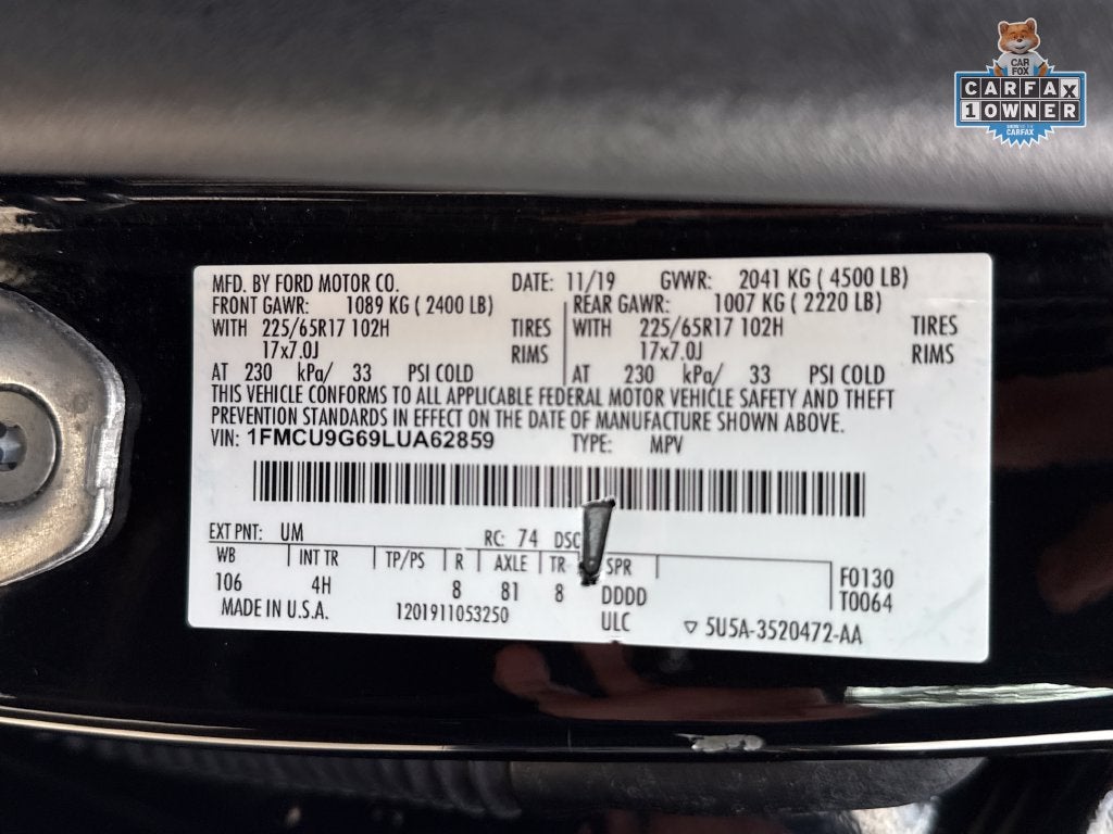2020 Ford Escape SE