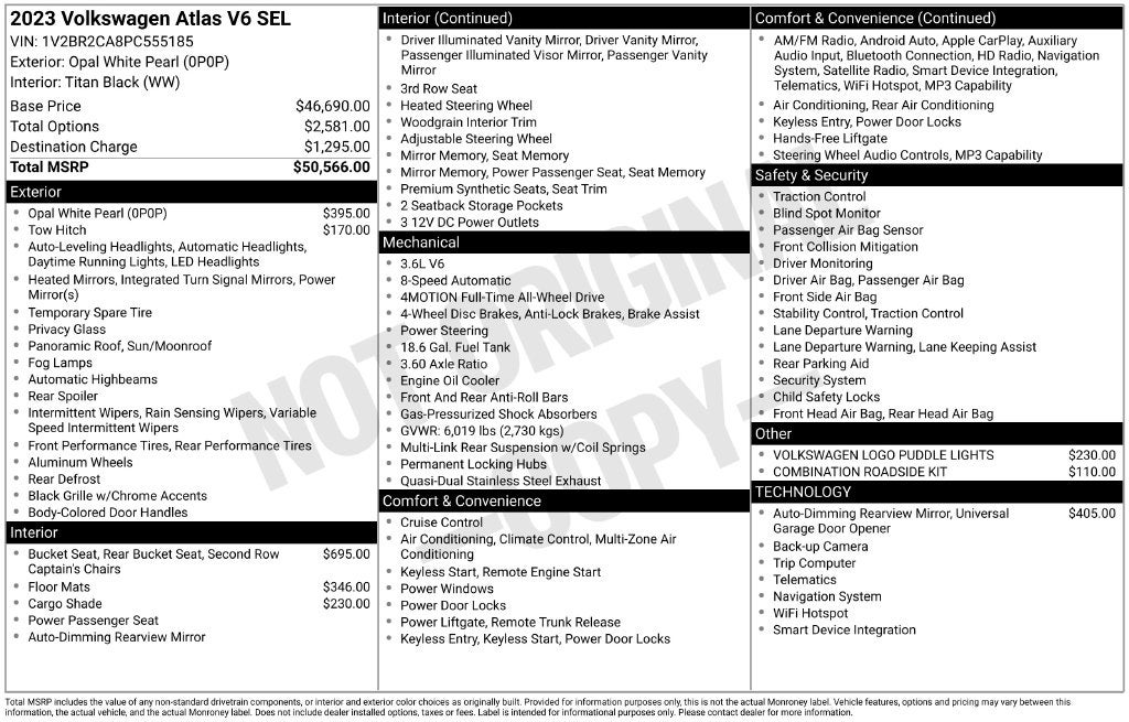 2023 Volkswagen Atlas SEL