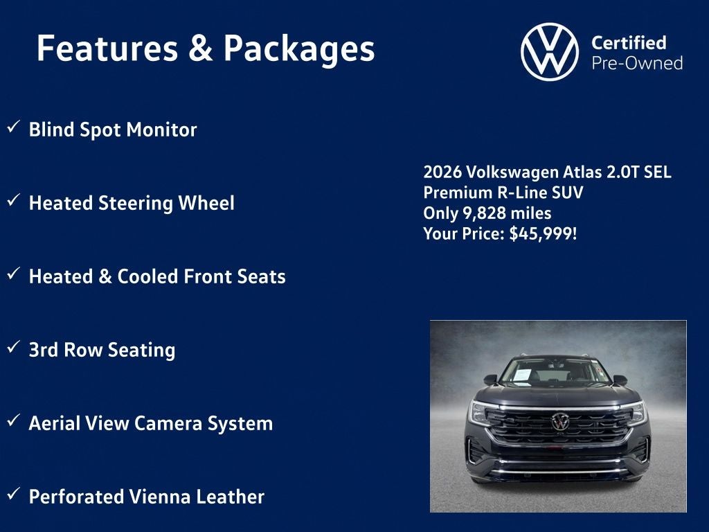 2026 Volkswagen Atlas 2.0T SEL Premium R-Line