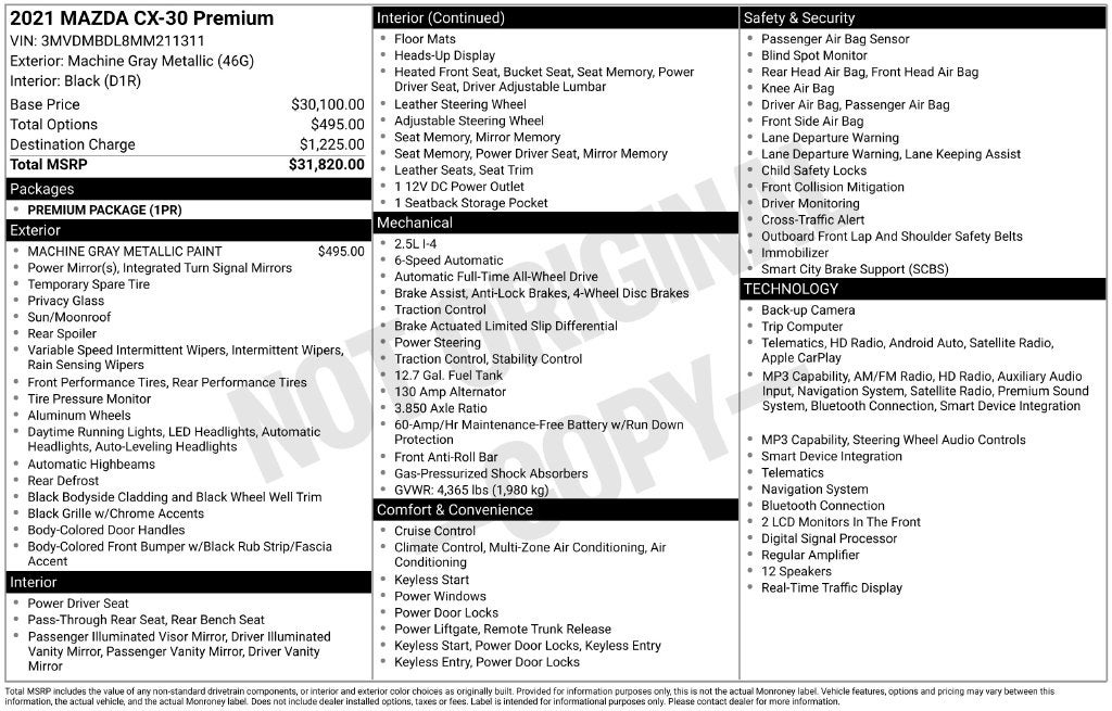 2021 Mazda Mazda CX-30 Premium