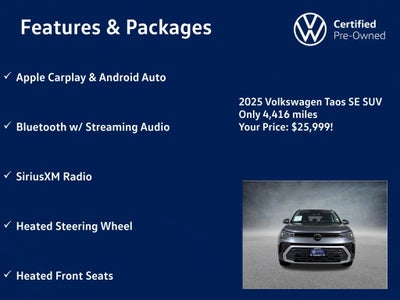2025 Volkswagen Taos 1.5T SE