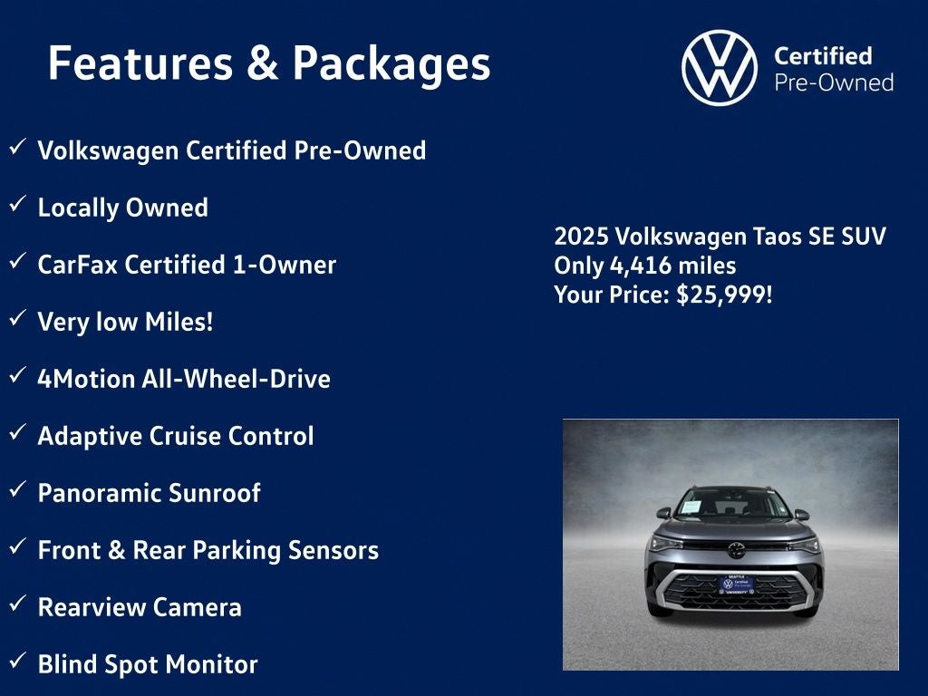 2025 Volkswagen Taos 1.5T SE