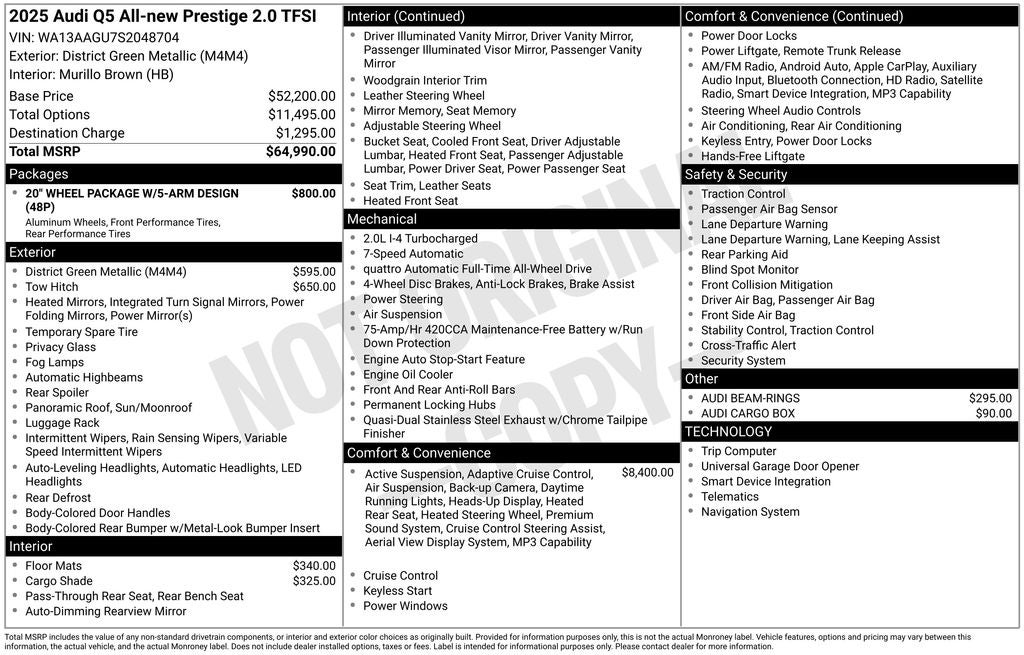 2025 Audi Q5 2.0T Prestige quattro