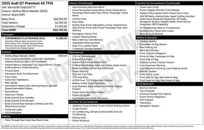 2025 Audi Q7 45 Premium quattro