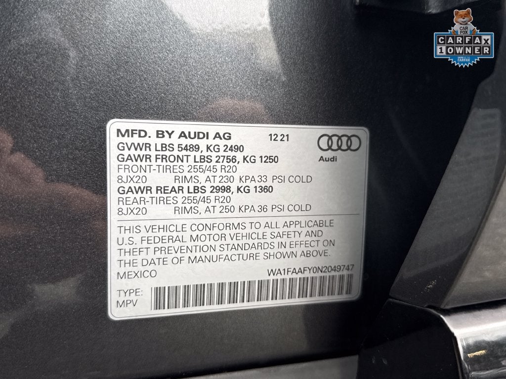 2022 Audi Q5 45 S line Prestige quattro