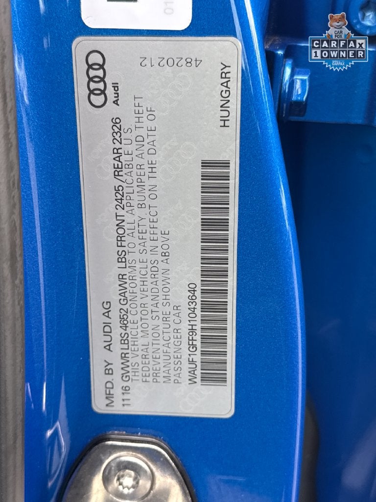 2017 Audi S3 2.0T Prestige quattro
