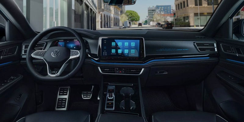 Modern car dashboard interior