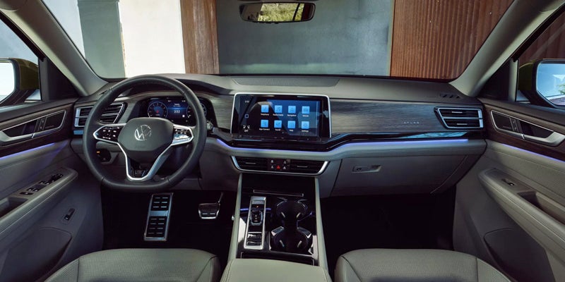 Modern Volkswagen SUV dashboard and steering interior
