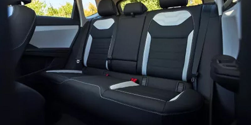 Rear passenger seats in Volkswagen SUV interior