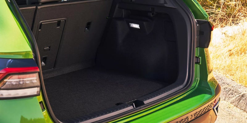 Spacious car trunk cargo area with open boot