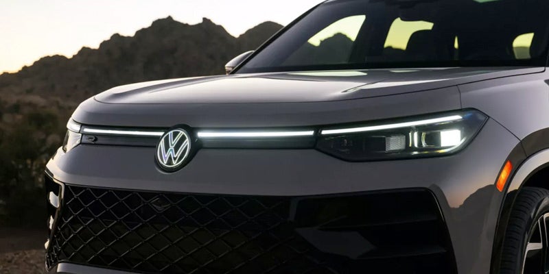 Volkswagen front grille and headlight close-up
